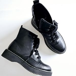 Madden Girl Black Boots Side Zipper